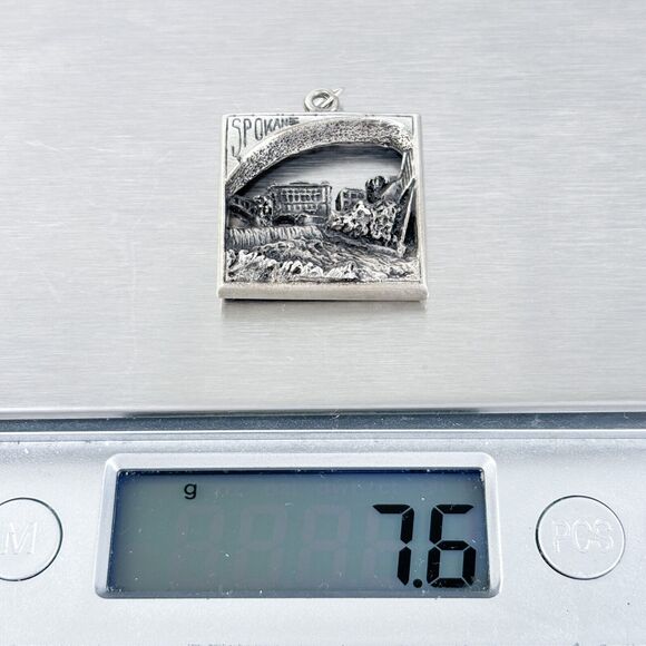 Vintage Sterling Silver 925 Spokane Scenic Pendant - Picture 5 of 6